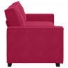 Sofa 3-osobowa, winna czerwień, 220x78x84 cm, obita aksamitem