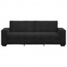Sofa 3-osobowa, czarny, 220x78x84 cm, tapicerowana aksamitem