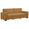 Sofa 3-osobowa, brązowa, 220x78x84 cm, tapicerowana aksamitem