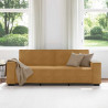 Sofa 3-osobowa, brązowa, 220x78x84 cm, tapicerowana aksamitem
