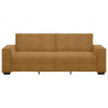 Sofa 3-osobowa, brązowa, 220x78x84 cm, tapicerowana aksamitem