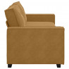 Sofa 3-osobowa, brązowa, 220x78x84 cm, tapicerowana aksamitem
