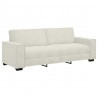 Sofa 3-osobowa, kremowy, 220x78x84 cm, tapicerowana aksamitem