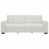 Sofa 3-osobowa, kremowy, 220x78x84 cm, tapicerowana aksamitem