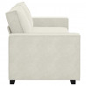 Sofa 3-osobowa, kremowy, 220x78x84 cm, tapicerowana aksamitem
