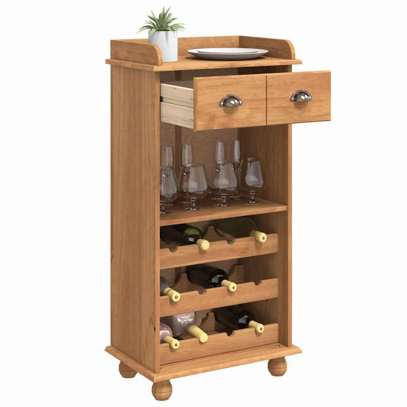 Szafka na wino ASKIM Wosk miodowy 57 x 37 x 114 cm