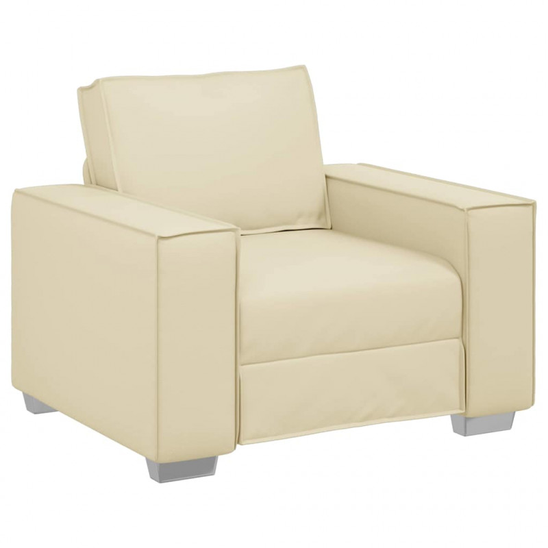Sofa Kremowy 100 x 80 x 84 cm tkanina
