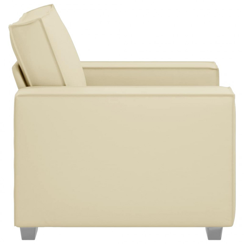 Sofa Kremowy 100 x 80 x 84 cm tkanina