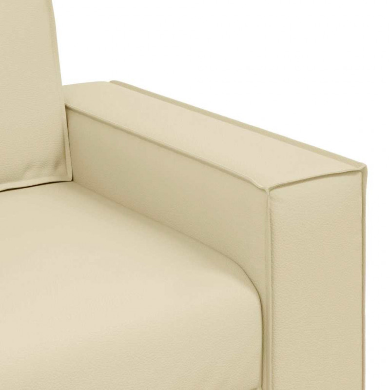 Sofa Kremowy 100 x 80 x 84 cm tkanina