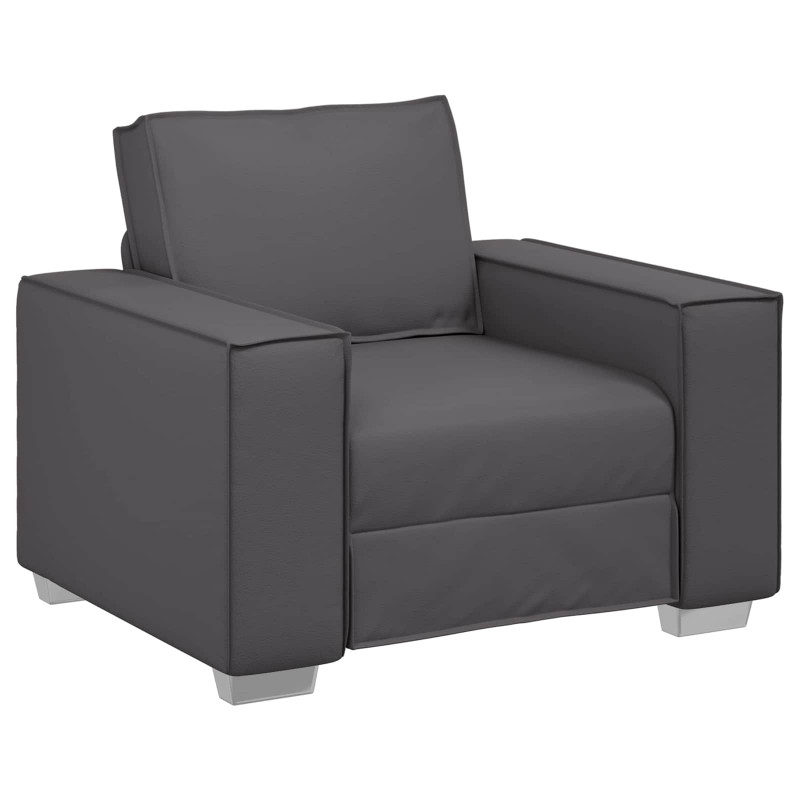 Sofa Szary 100 x 80 x 84 cm tkanina