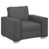 Sofa Szary 100 x 80 x 84 cm tkanina