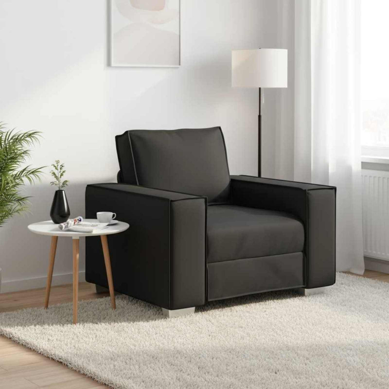 Sofa Czarny 100 x 80 x 84 cm tkanina