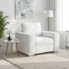 Sofa Biały 100 x 80 x 84 cm tkanina