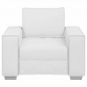 Sofa Biały 100 x 80 x 84 cm tkanina