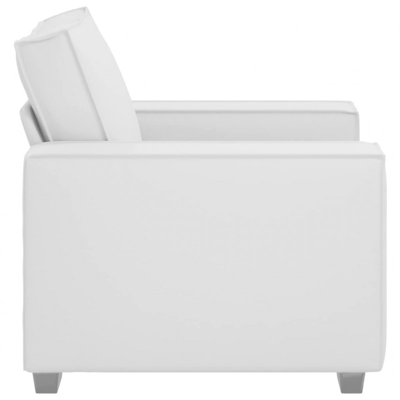 Sofa Biały 100 x 80 x 84 cm tkanina