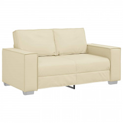Sofa Kremowy 160 x 80 x 84 cm tkanina