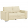 Sofa Kremowy 160 x 80 x 84 cm tkanina