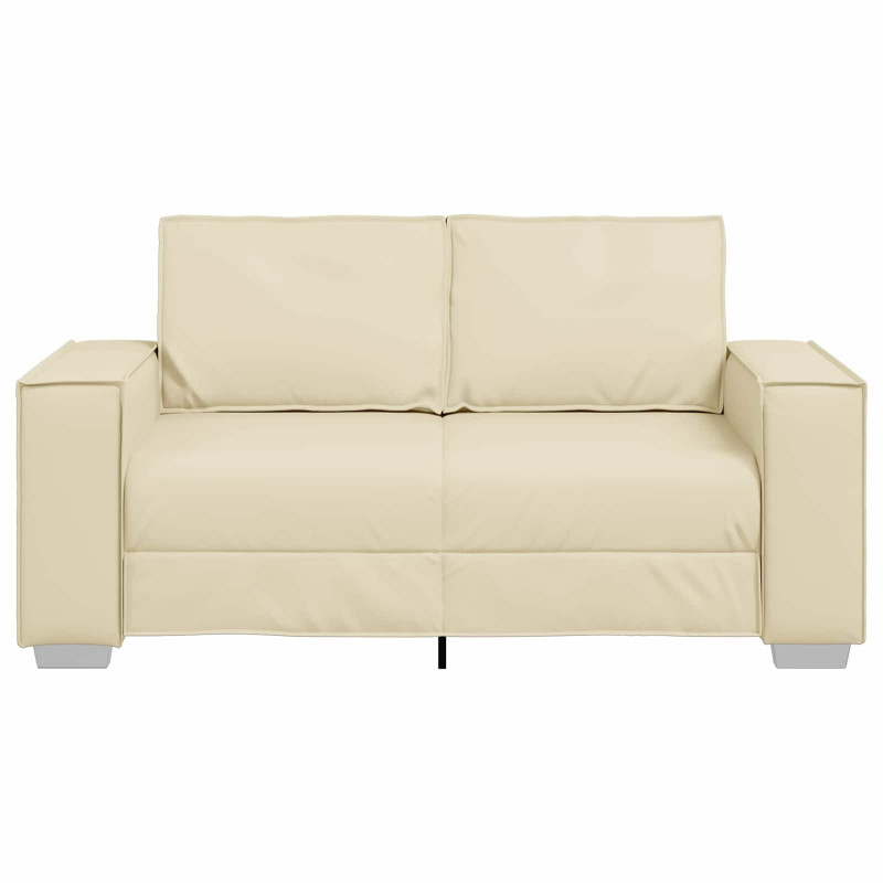 Sofa Kremowy 160 x 80 x 84 cm tkanina