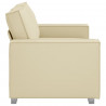 Sofa Kremowy 160 x 80 x 84 cm tkanina