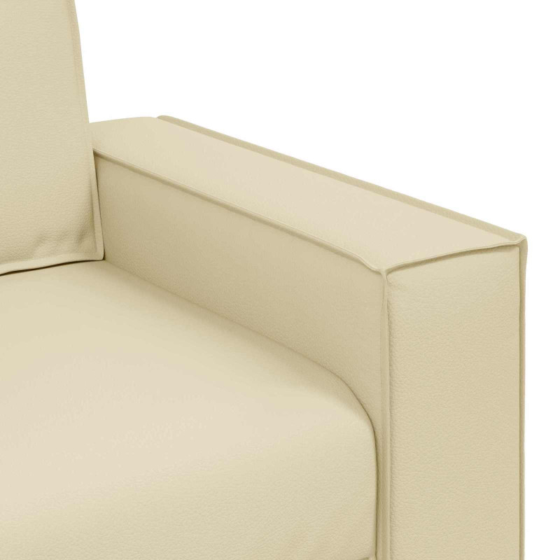 Sofa Kremowy 160 x 80 x 84 cm tkanina