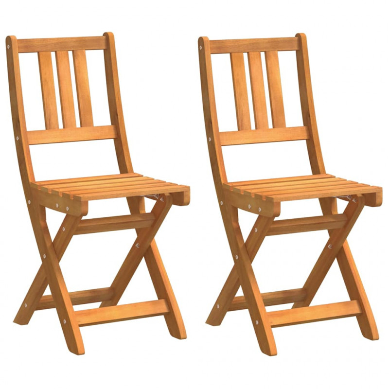 Krzesło Ogrodowe 2 pcs Olej Naturalny 40 x 42 x 85 cm