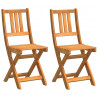 Krzesło Ogrodowe 2 pcs Olej Naturalny 40 x 42 x 85 cm
