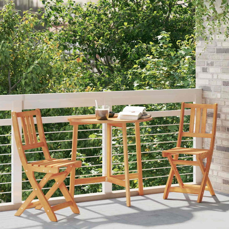 Krzesło Ogrodowe 2 pcs Olej Naturalny 40 x 42 x 85 cm