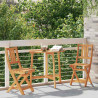 Krzesło Ogrodowe 2 pcs Olej Naturalny 40 x 42 x 85 cm