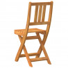 Krzesło Ogrodowe 2 pcs Olej Naturalny 40 x 42 x 85 cm
