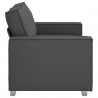 Sofa Szary 160 x 80 x 84 cm tkanina