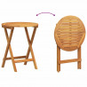 Zestaw do jadalni w ogrodzie z poduszką 3 pcs Olej Naturalny