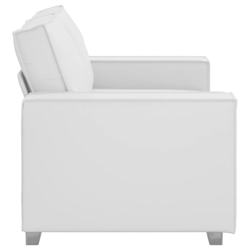 Sofa Biały 160 x 80 x 84 cm tkanina
