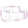 Sofa Biały 160 x 80 x 84 cm tkanina
