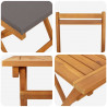 Zestaw bistro 5 pcs Olej Naturalny Lite Drewno Akacji