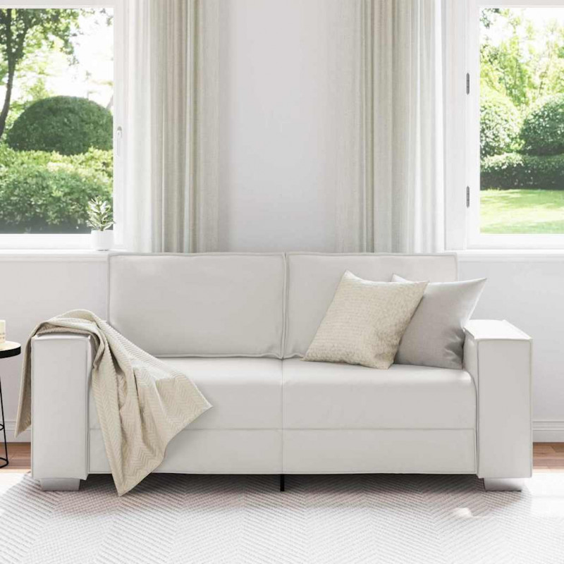 Sofa Biały 180 x 80 x 84 cm tkanina