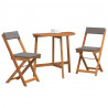 Zestaw bistro 3 pcs Olej Naturalny Lite Drewno Akacji