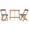 Zestaw bistro 3 pcs Olej Naturalny Lite Drewno Akacji