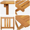 Zestaw bistro 3 pcs Olej Naturalny Lite Drewno Akacji