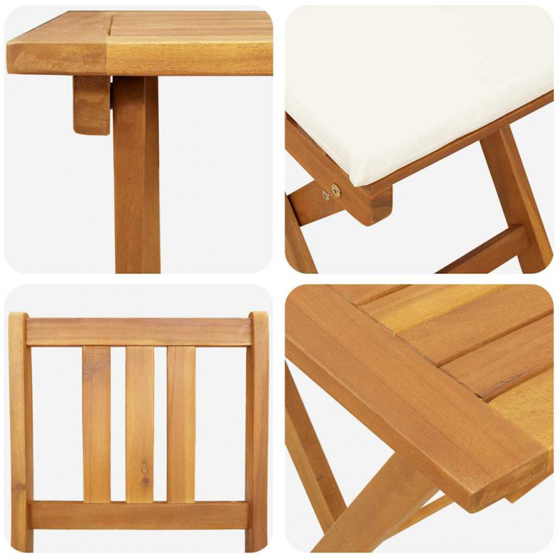 Zestaw bistro 3 pcs Olej Naturalny Lite Drewno Akacji