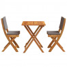 Zestaw bistro 3 pcs Olej Naturalny Lite Drewno Akacji
