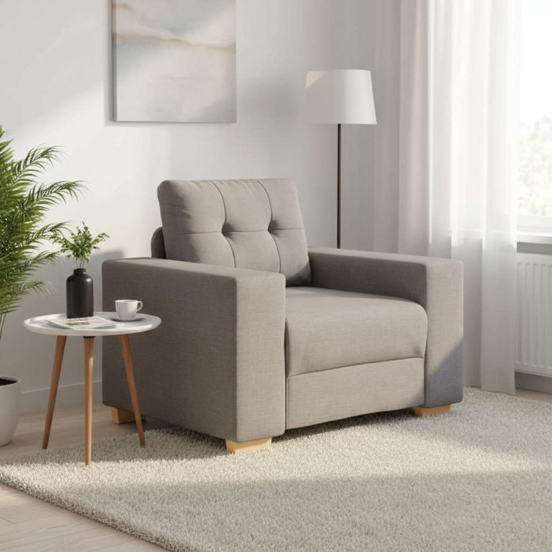 Fotel, taupe, 100x78x80 cm, obity tkaniną