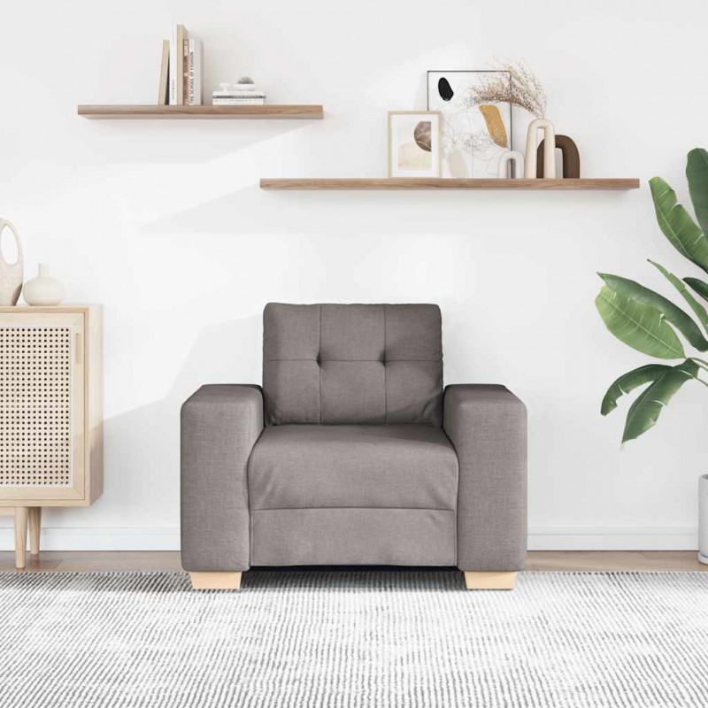 Fotel, taupe, 100x78x80 cm, obity tkaniną