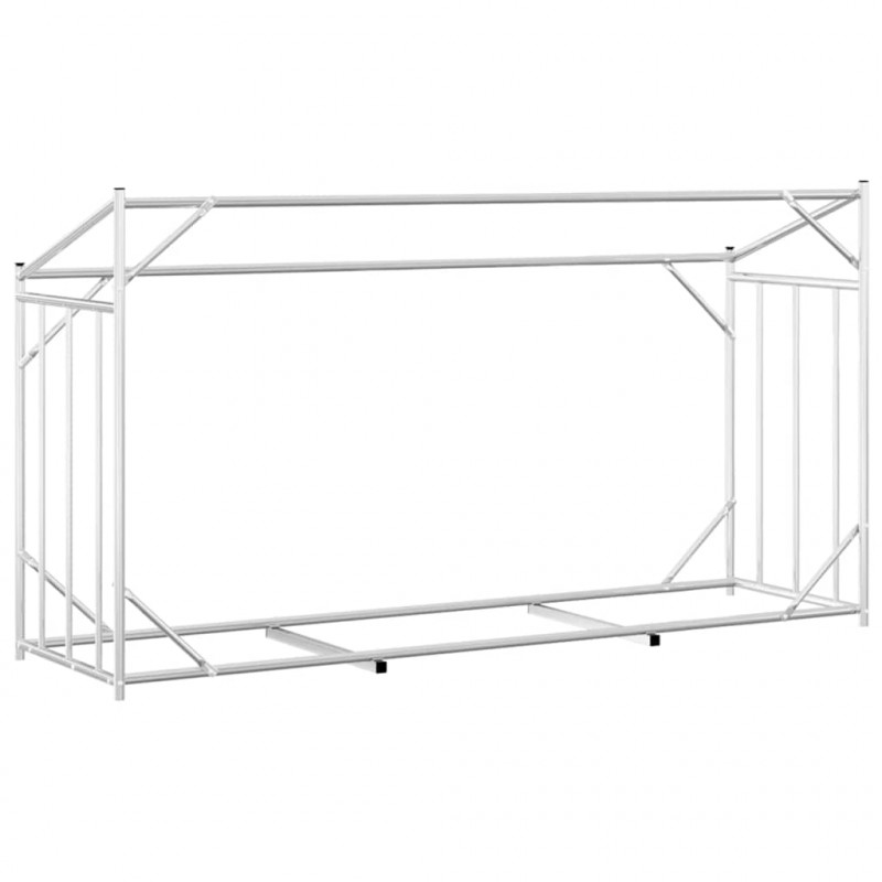 Stojak na drewno opałowe z drutem stalowym, 200,5x60,5x110,5 cm