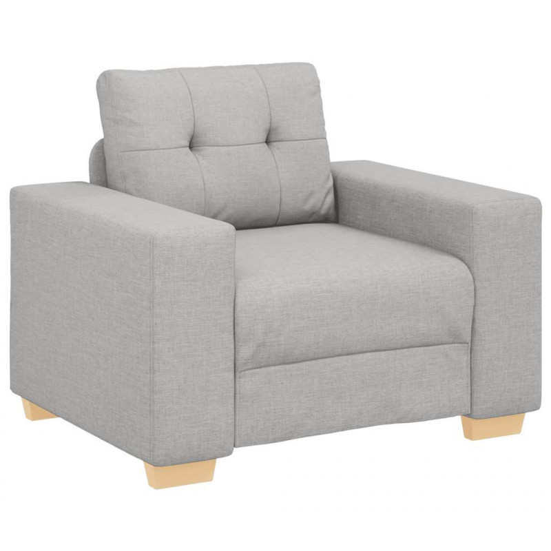 Sofa Fotel, szary chmurowy, 100x78x80 cm, obity tkaniną