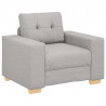 Sofa Fotel, szary chmurowy, 100x78x80 cm, obity tkaniną