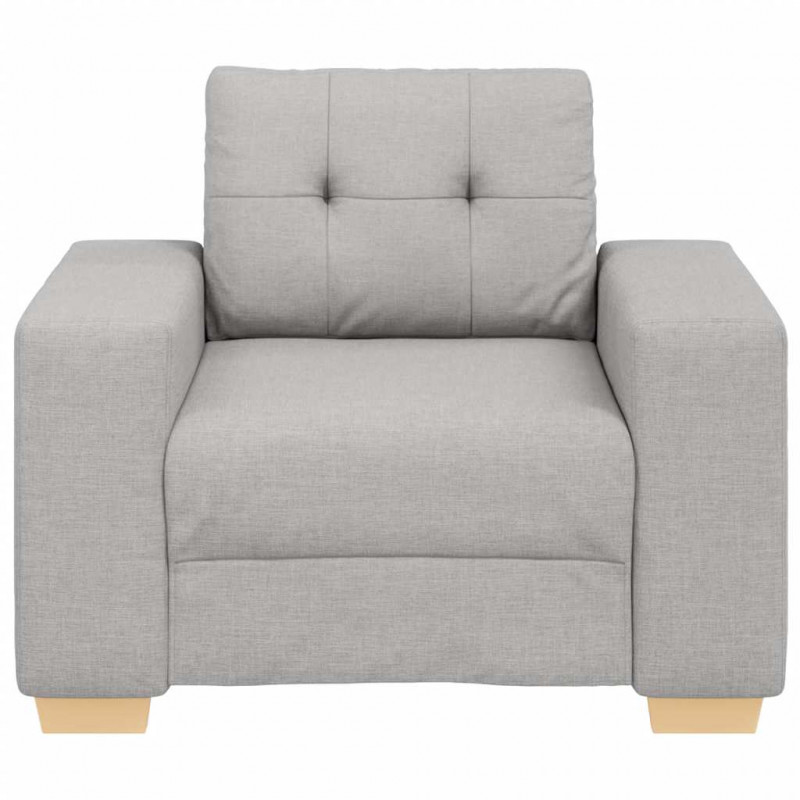 Sofa Fotel, szary chmurowy, 100x78x80 cm, obity tkaniną
