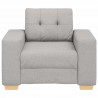 Sofa Fotel, szary chmurowy, 100x78x80 cm, obity tkaniną