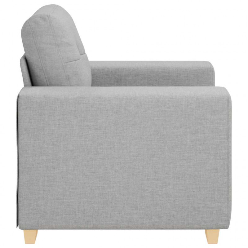 Sofa Fotel, szary chmurowy, 100x78x80 cm, obity tkaniną