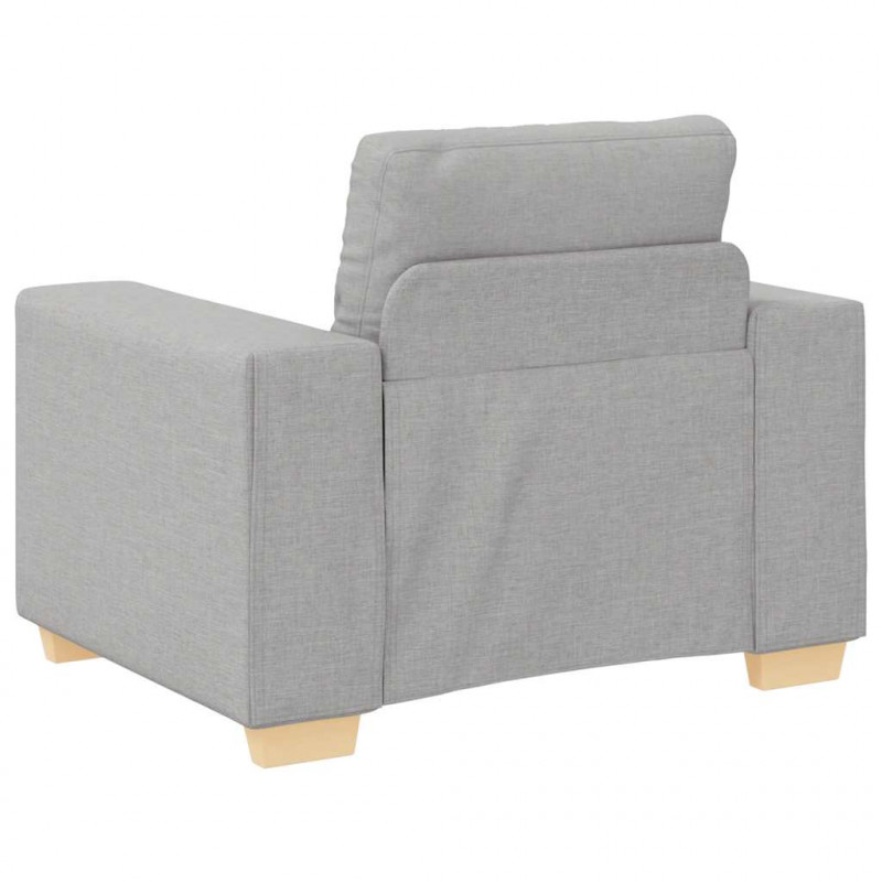 Sofa Fotel, szary chmurowy, 100x78x80 cm, obity tkaniną