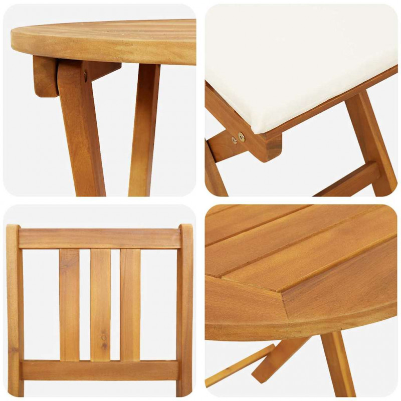 Zestaw bistro 3 pcs Olej Naturalny Lite Drewno Akacji